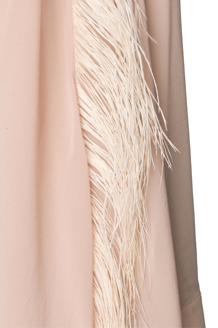 Brunello Cucinelli Size XL Feather Detail Silk Tank Top