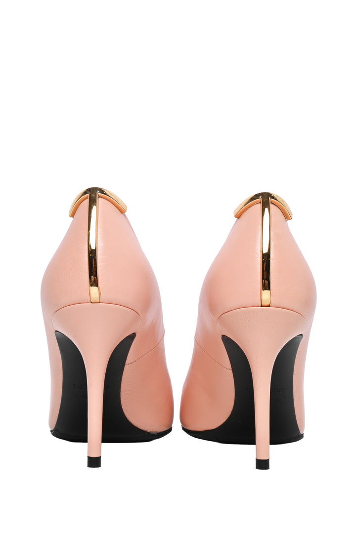 Tom Ford Size 37 Iconic T Leather Pumps