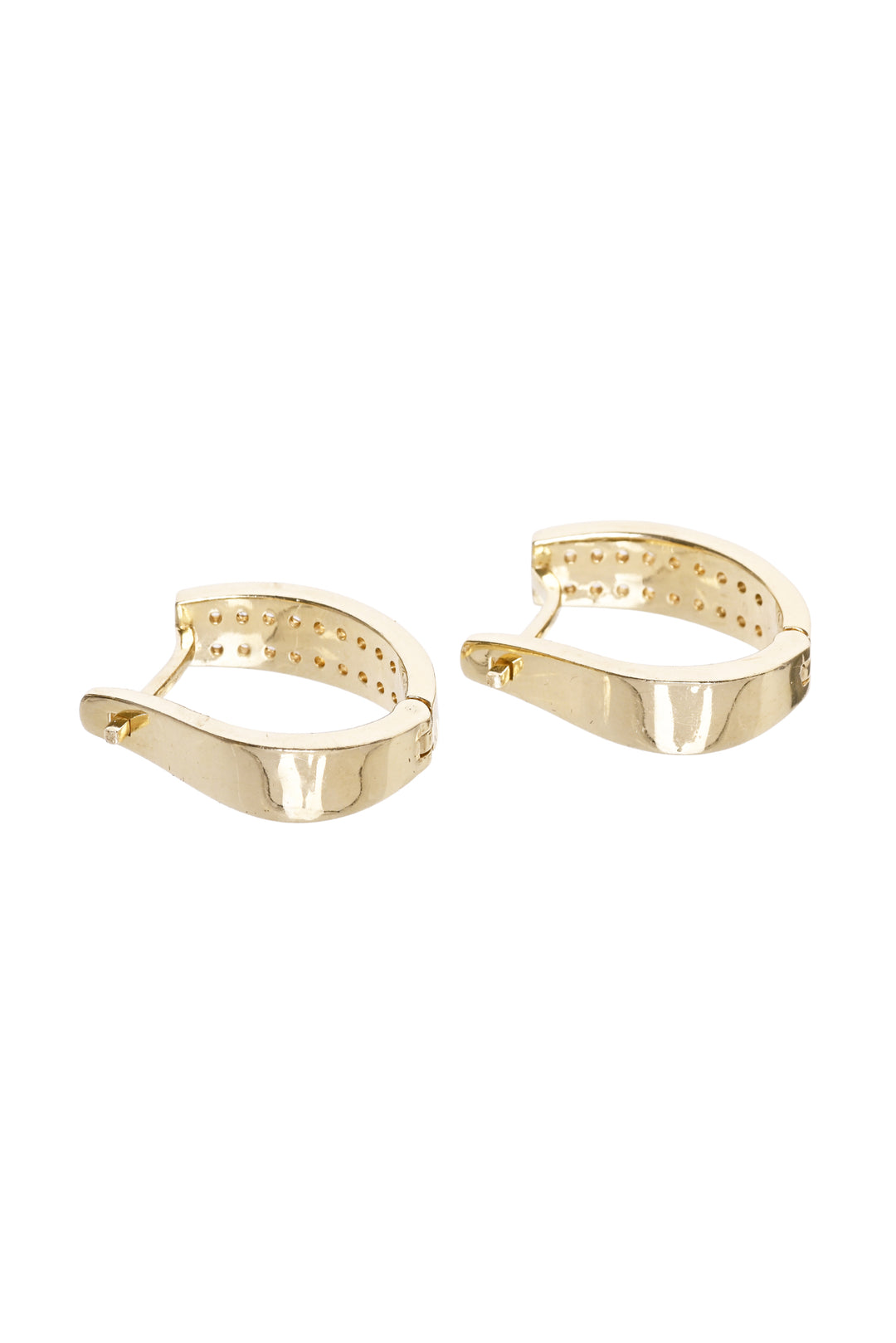 14K Diamond Hoop Earrings