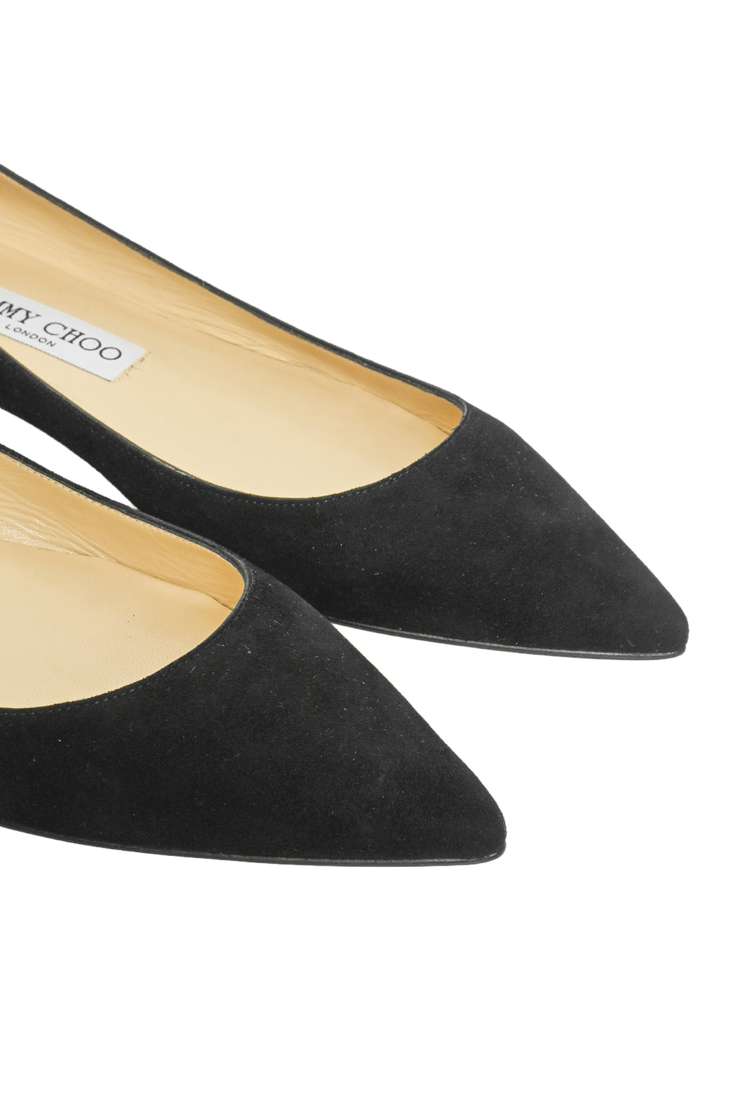 Jimmy Choo Size 38 Alina Pointed Toe Suede Flats