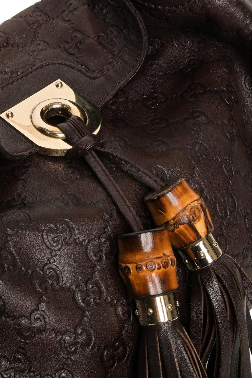 Gucci GG Signature Guccissima Leather Large Babouska Indy Hobo Shoulder Bag