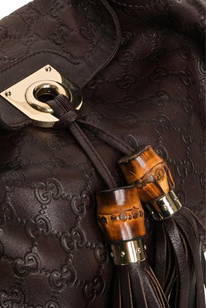 Gucci GG Signature Guccissima Leather Large Babouska Indy Hobo Shoulder Bag