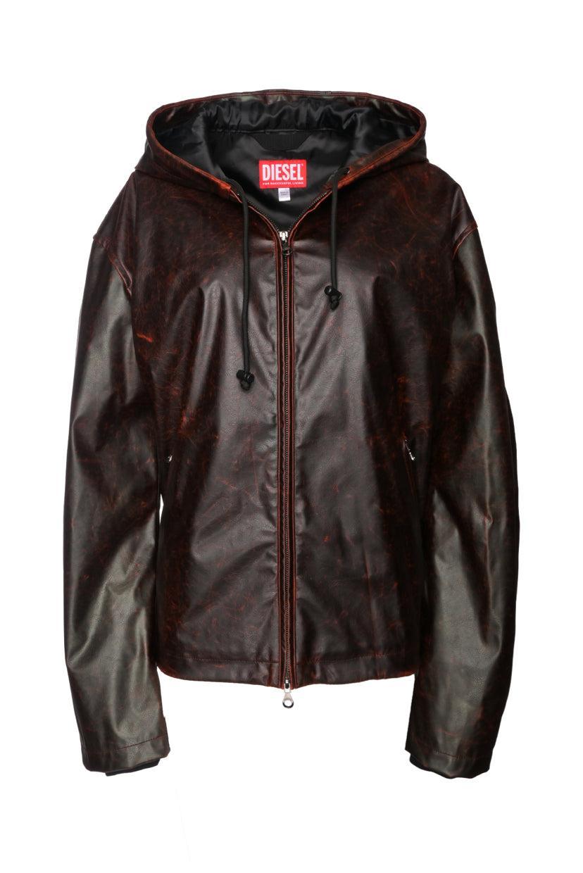 Diesel Size 50 Men's J-Ram Faux Leather Jacket