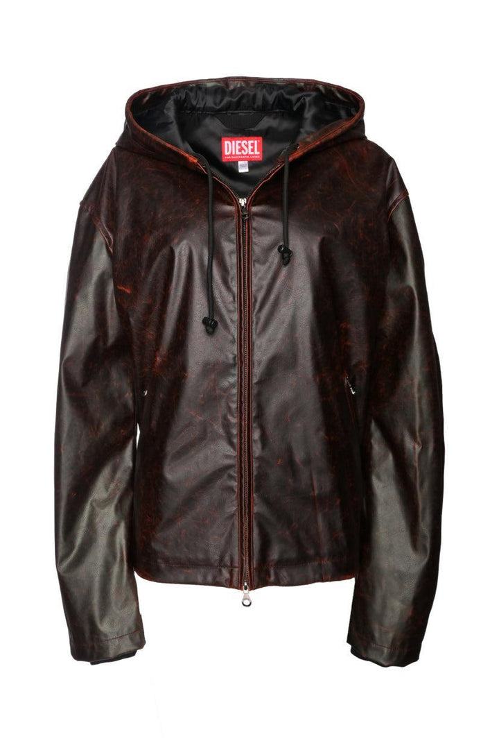 Diesel Size 50 Men's J-Ram Faux Leather Jacket