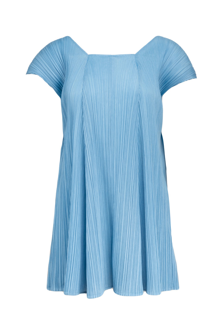 Pleats Please Size 3 Sleeveless Pleated Mini Dress