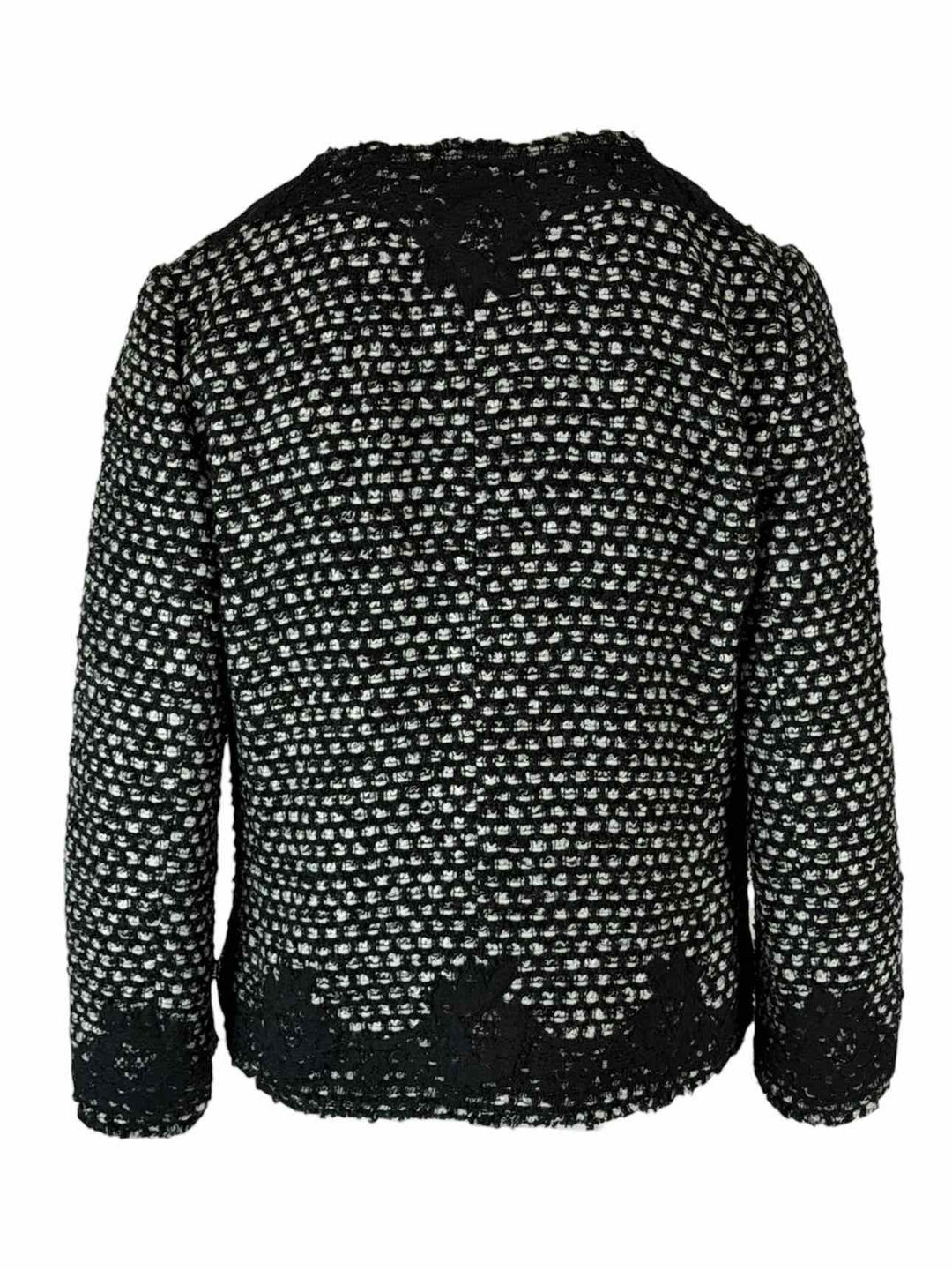 Dolce & Gabbana Size 46 Lace Appliqued Tweed Jacket