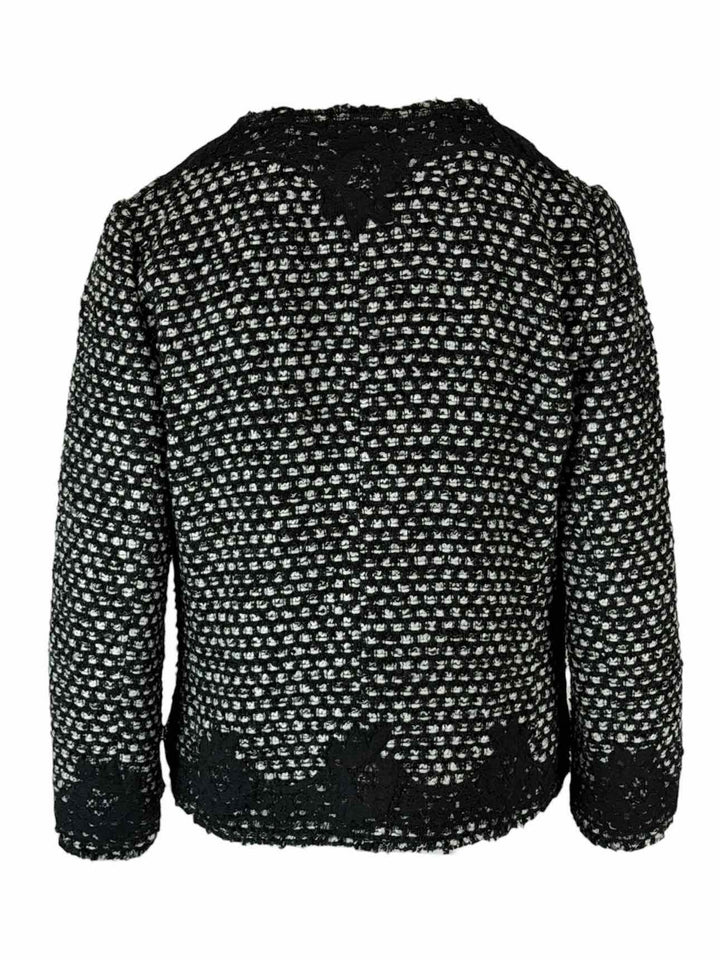 Dolce & Gabbana Size 46 Lace Appliqued Tweed Jacket