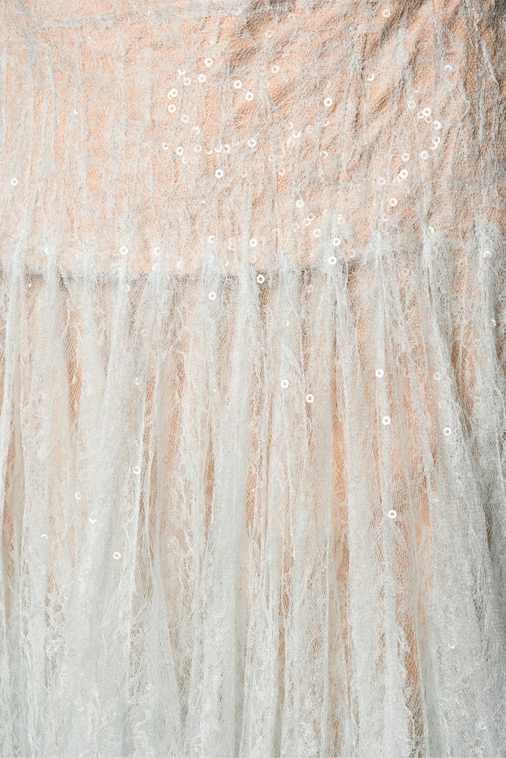 Montsand Size S Draped Lace Maxi Dress