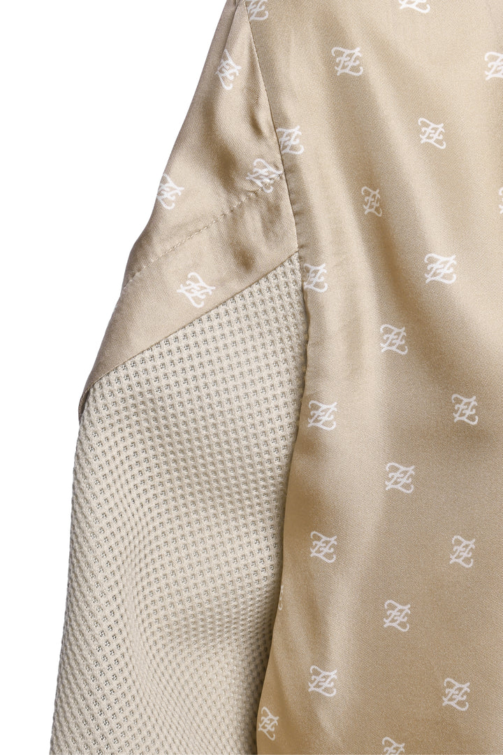 Fendi Size 6 Calligraphy Monogram Print Silk Tops