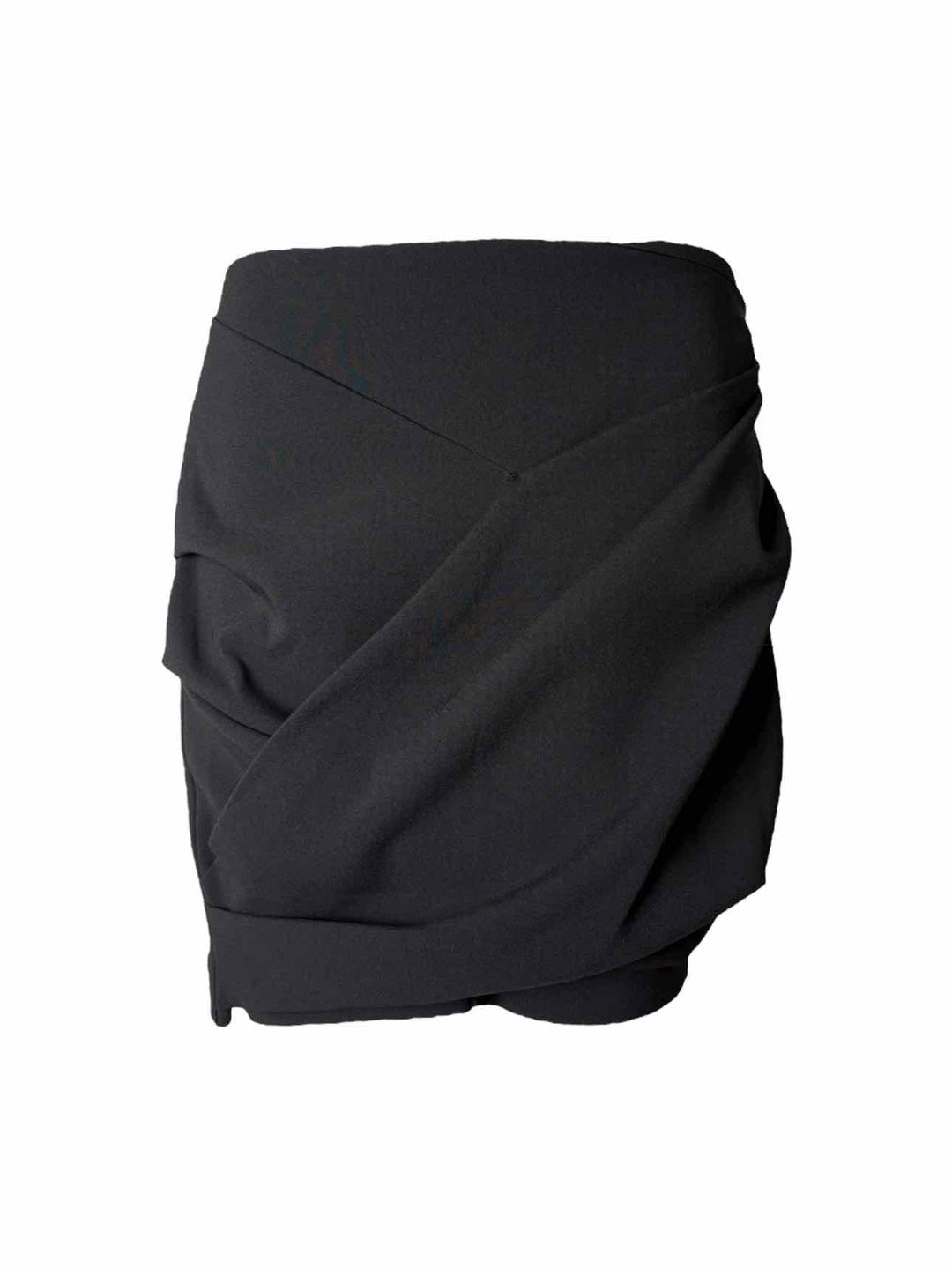 Rev___ Size 42 Pleated Poly Mini Skirt