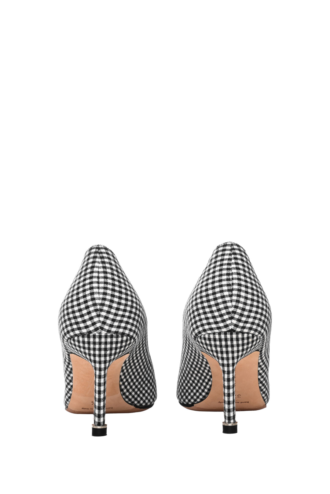 Manolo Blahnik Size 37.5 Hangisi Gingham Pumps