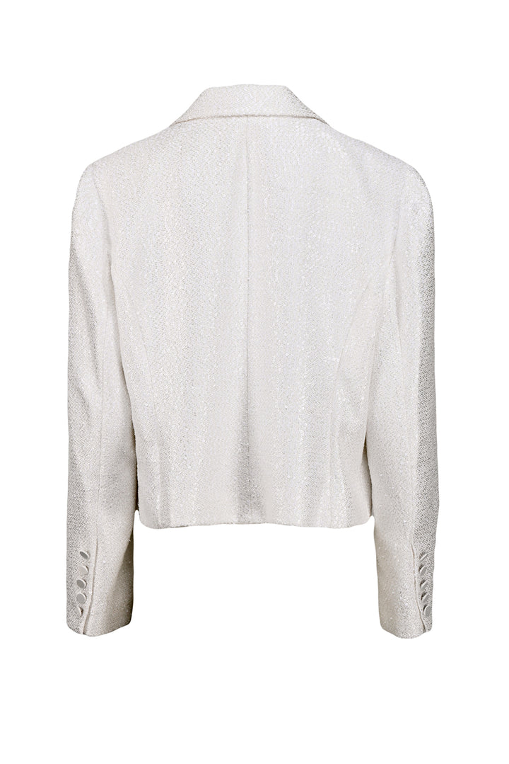 L'Agence Size 14 Scarlet Crop Sequin Jacket