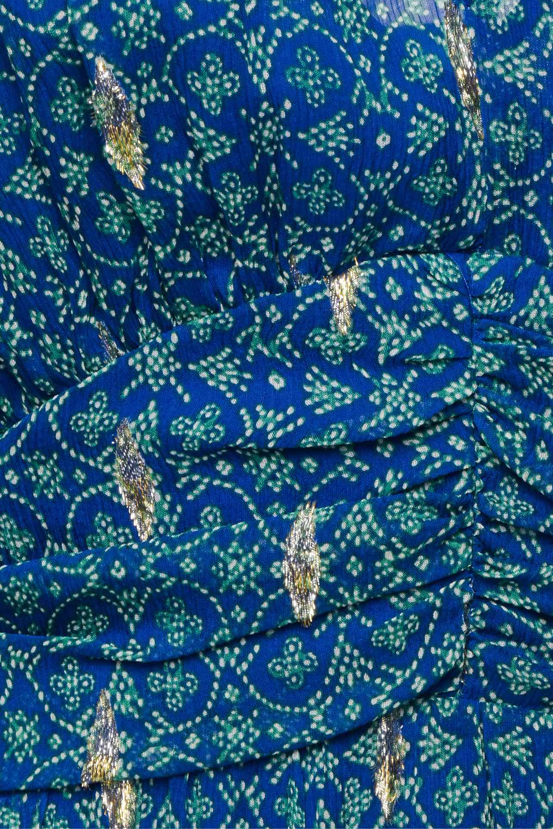 BA&SH Size 8 Metallic Jacquard Silk Mela Dress