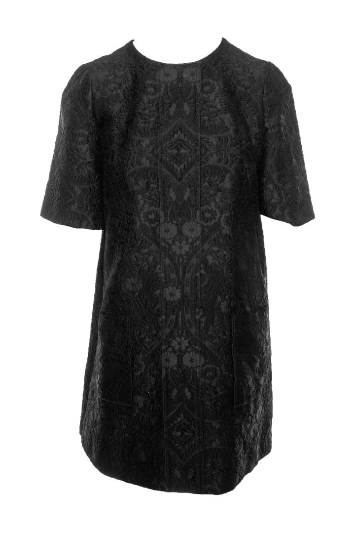 Dolce & Gabbana Size 44 Floral Jacquard Shift Dress