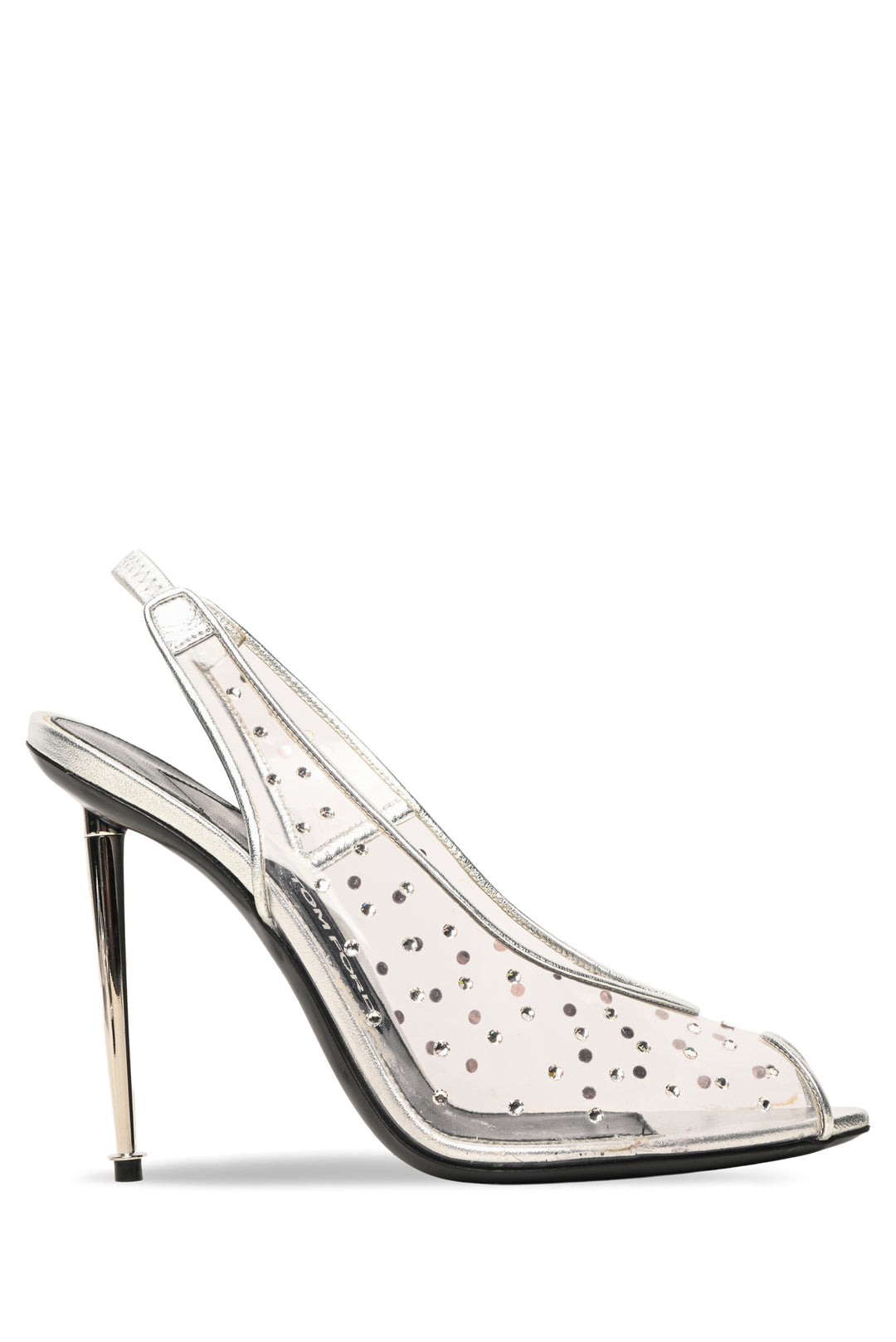 Tom Ford Size 39 Crystal-Embellished PVC Slingback Sandals