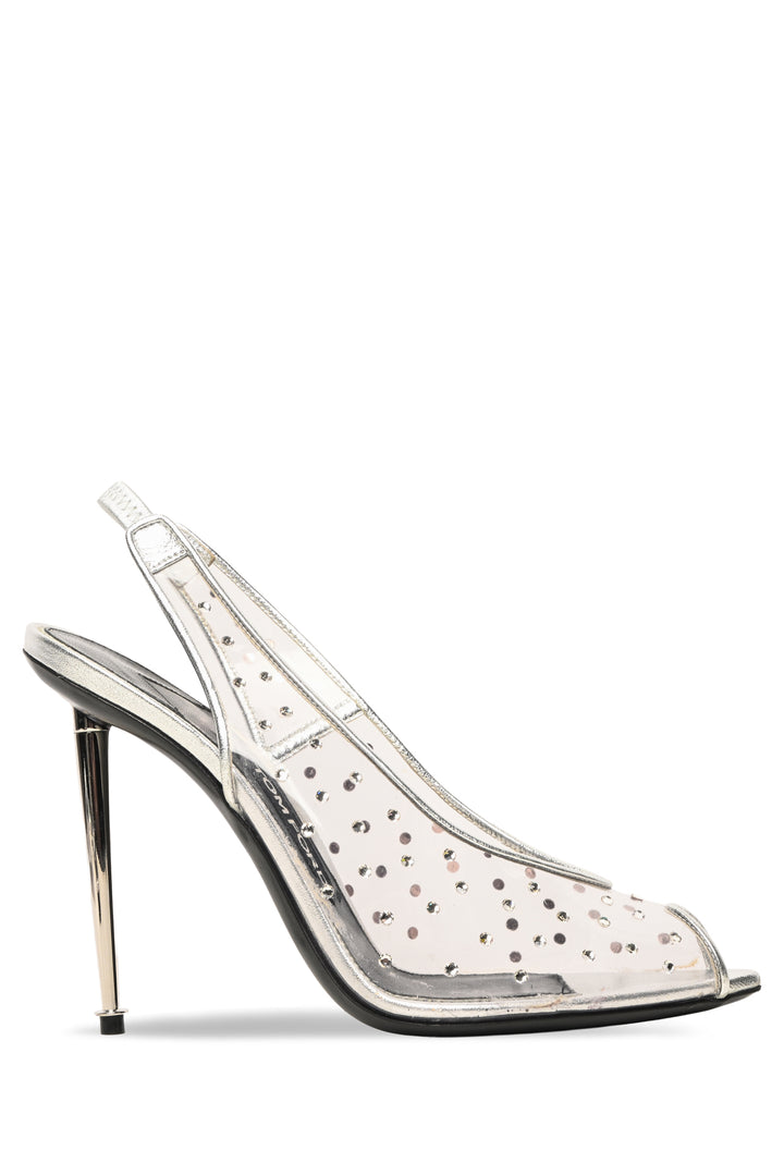 Tom Ford Size 39 Crystal-Embellished PVC Slingback Sandals