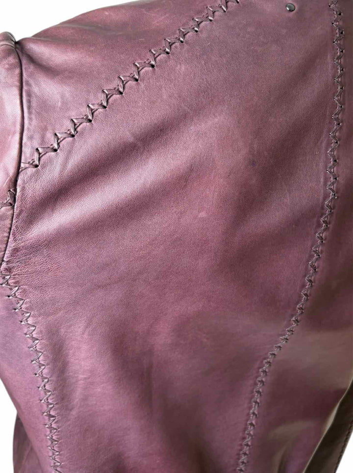 Marc Cain Size M Zip-up Leather Jacket