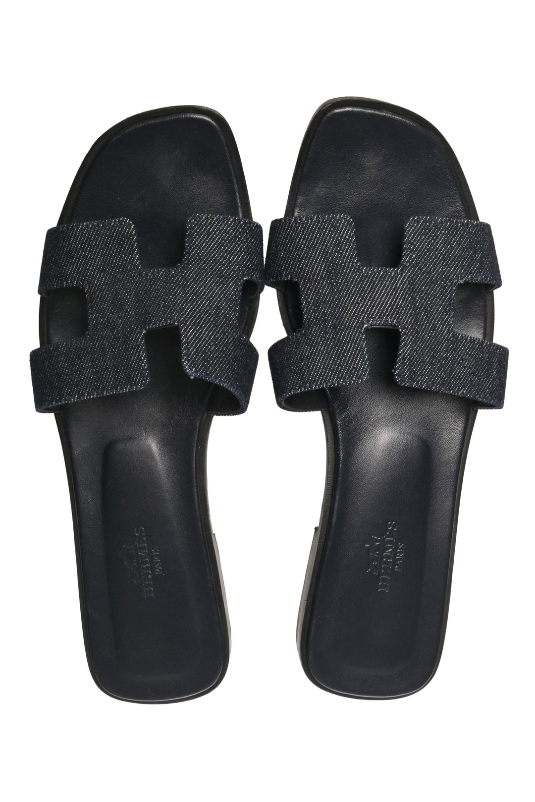 Hermes Size 38 Denim Oran Sandals