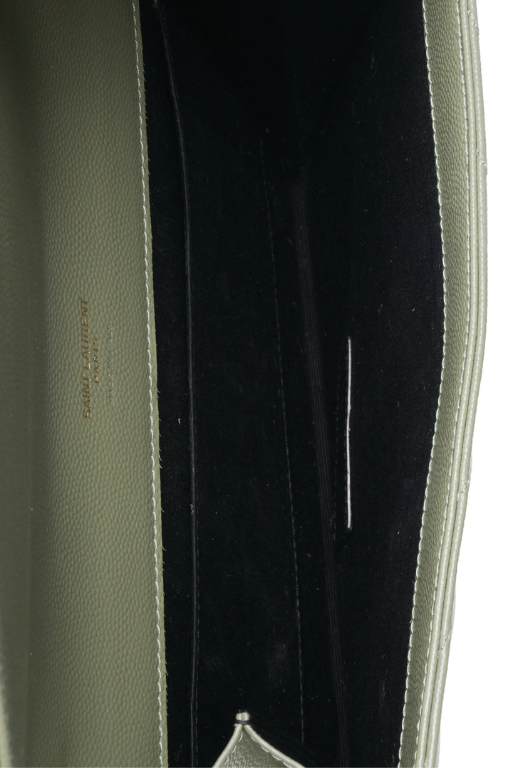 Saint Laurent Quilted Cassandre Matelasse Clutch Wristlet