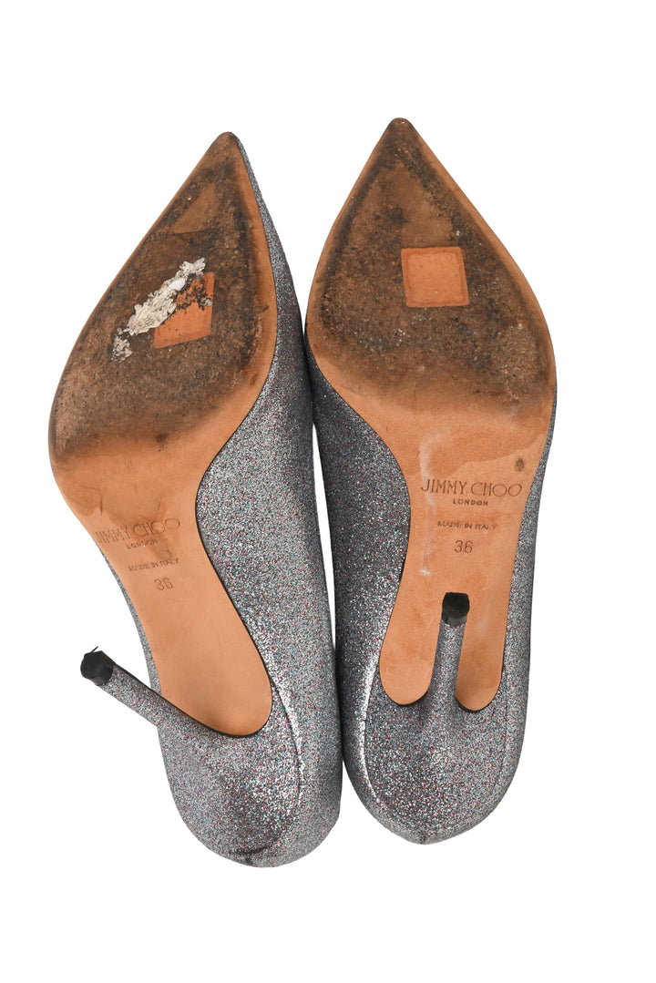 Jimmy Choo Size 36 Love 100 Glitter Pumps