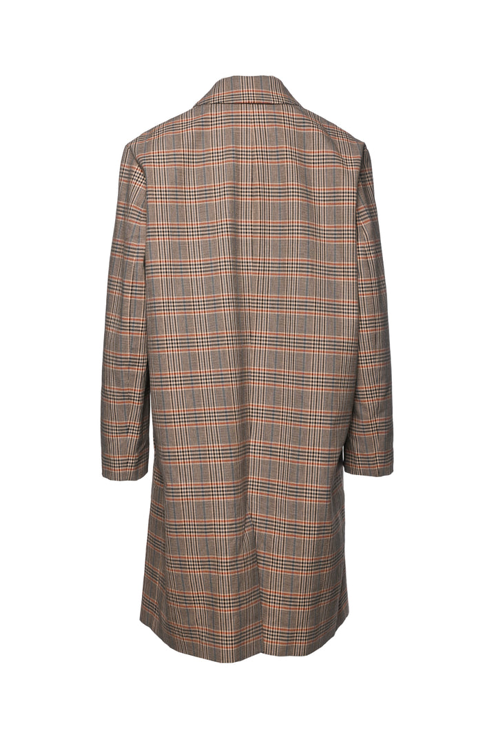6397 Size M Plaid Trench Coat