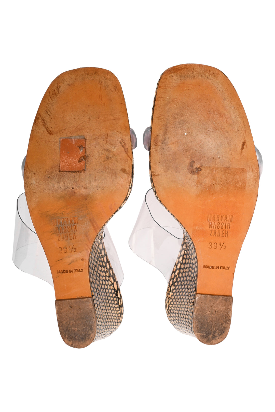 Maryam Nassir Zadeh Size 39.5 Olympia PVC Wedge Sandals