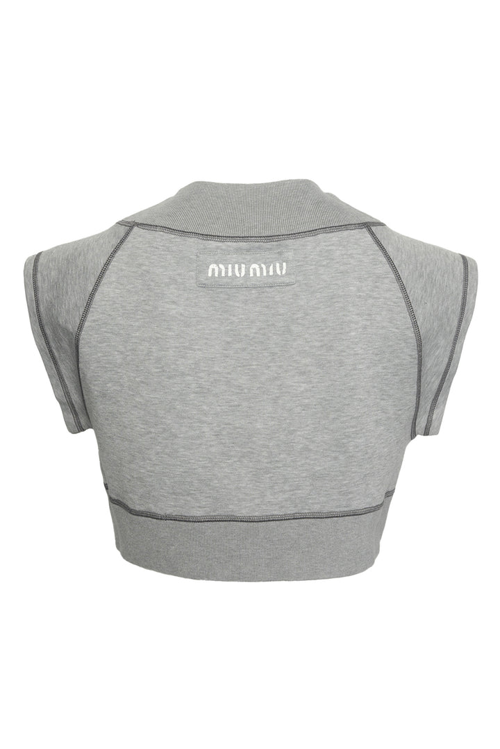 Miu Miu Size S 2020 Cotton Fleece Crop Tops