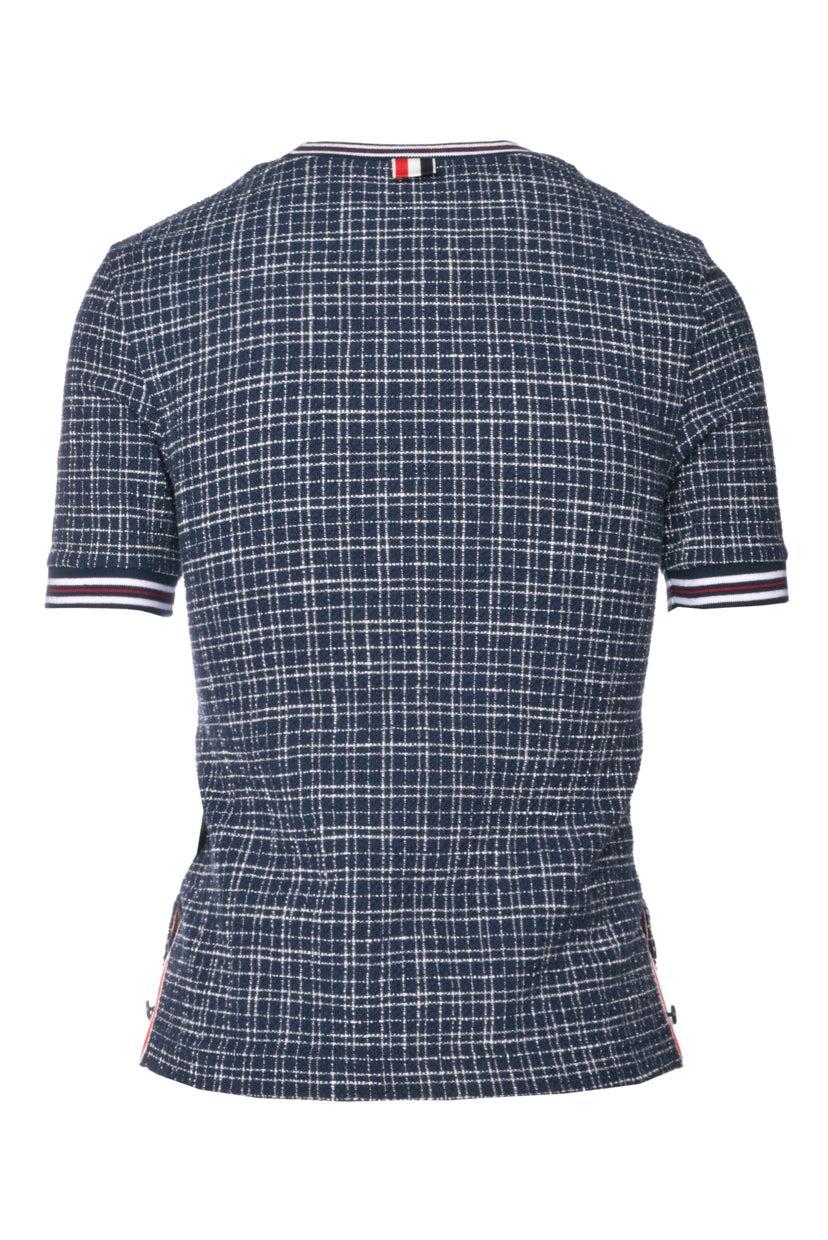 Thom Browne Size 36 Tweed Small Hairline Check Tops
