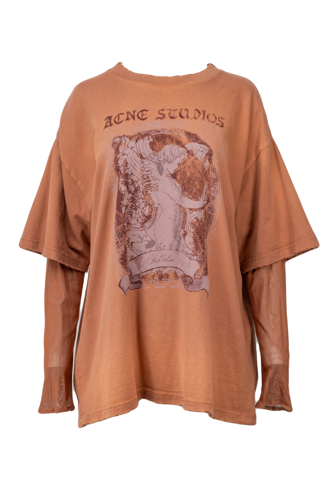 Acne Studios Size M Edra Printed Mesh Double T-Shirt