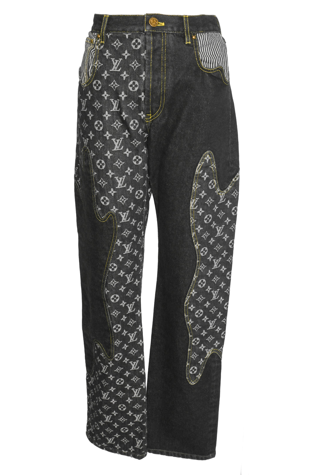 Louis Vuitton x Nigo Size 29 Men's Monogram Crazy Denim Jeans