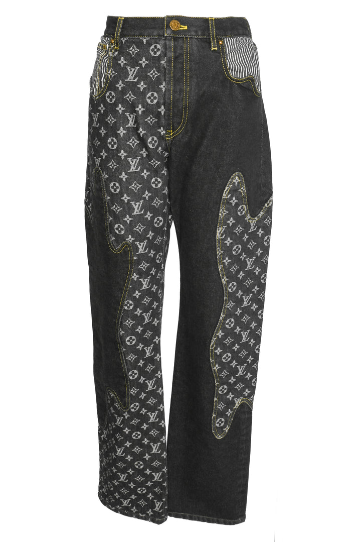 Louis Vuitton x Nigo Size 29 Men's Monogram Crazy Denim Jeans
