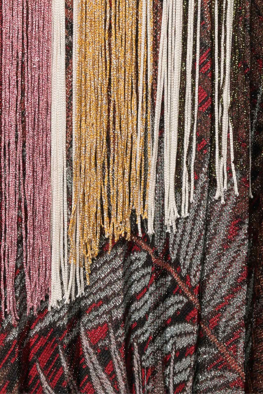 Missoni Size 40 Fringe One Shoulder Dress
