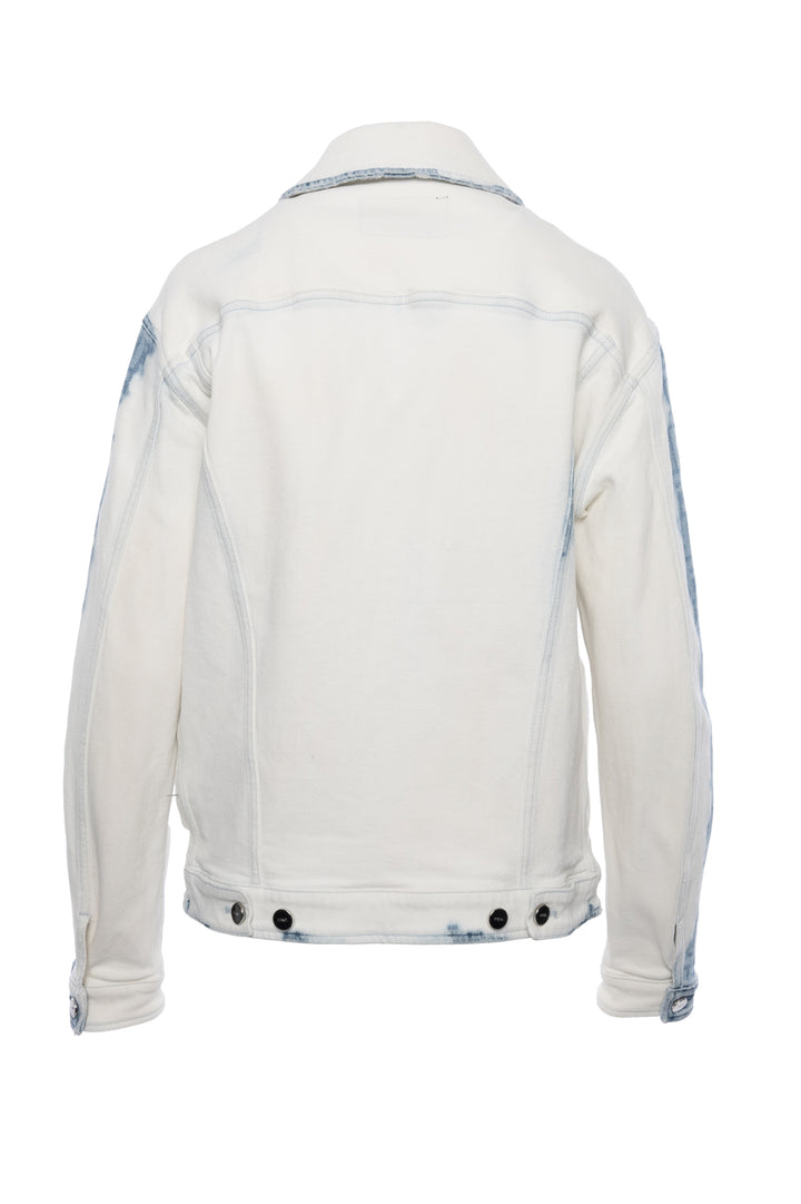 Fendi Size 46 Men's Bleached Monogram Denim Jacket