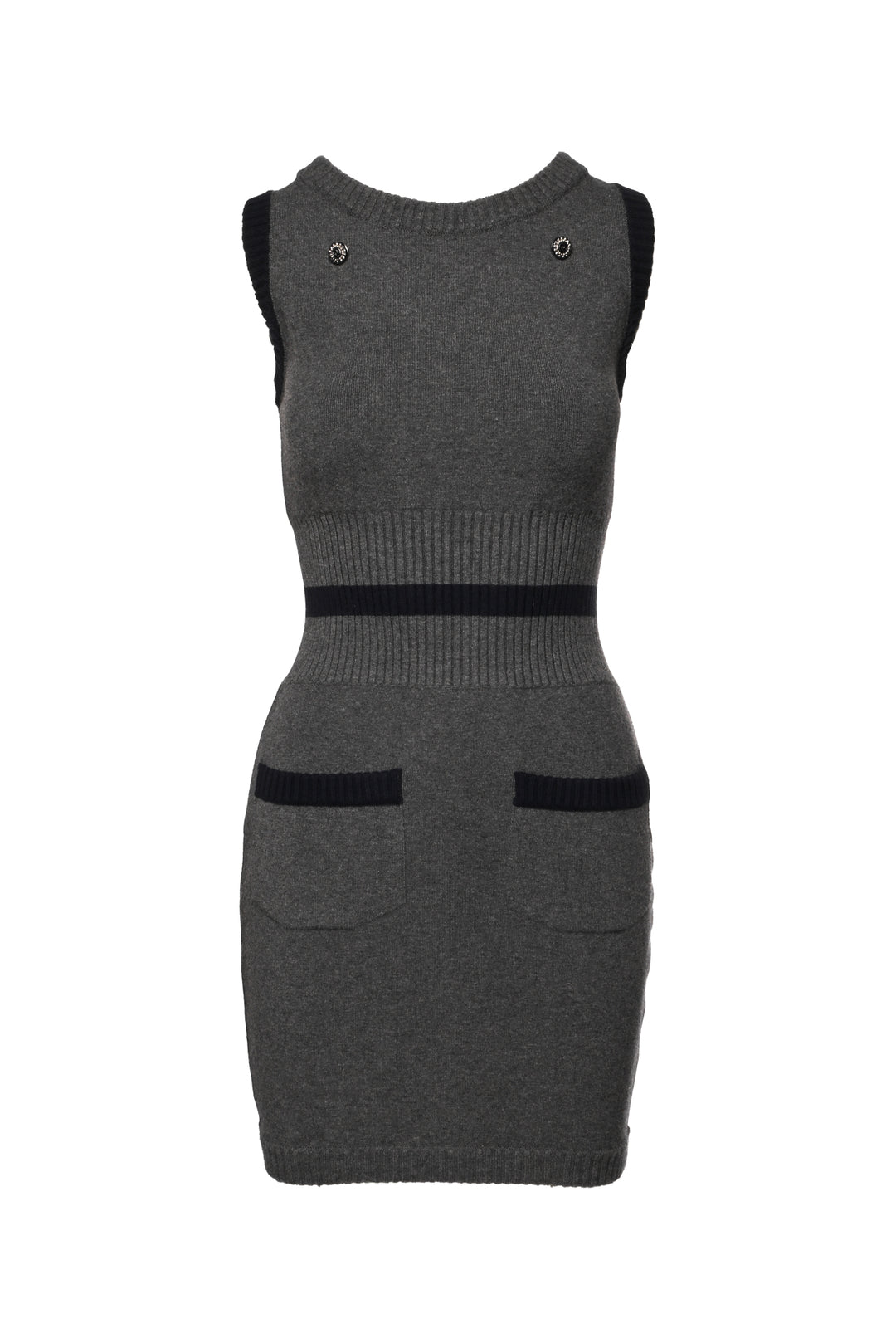 Chanel Size 38 Wool Dress & Cardigan Set