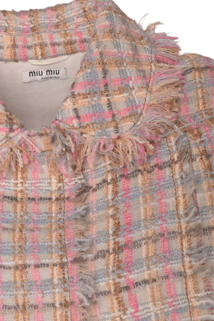 Miu Miu Size 38 Pink Tweed Blazer