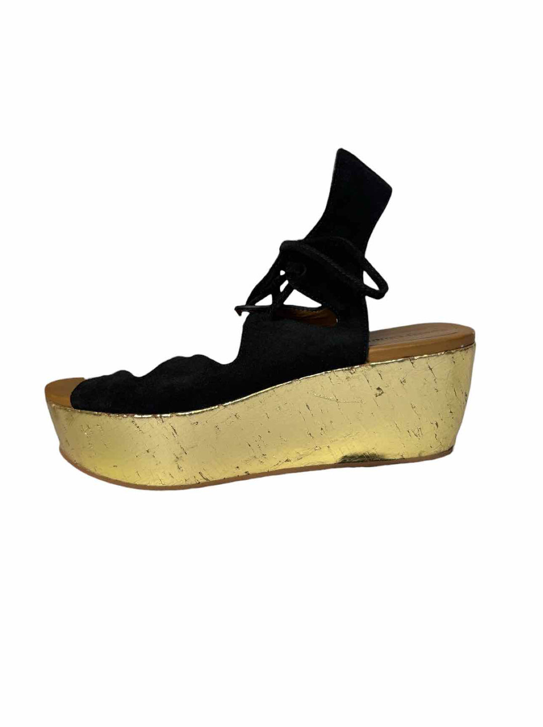 See by Chloe Size 39 Liana Platform Cork Wedge Lace Up Sandals
