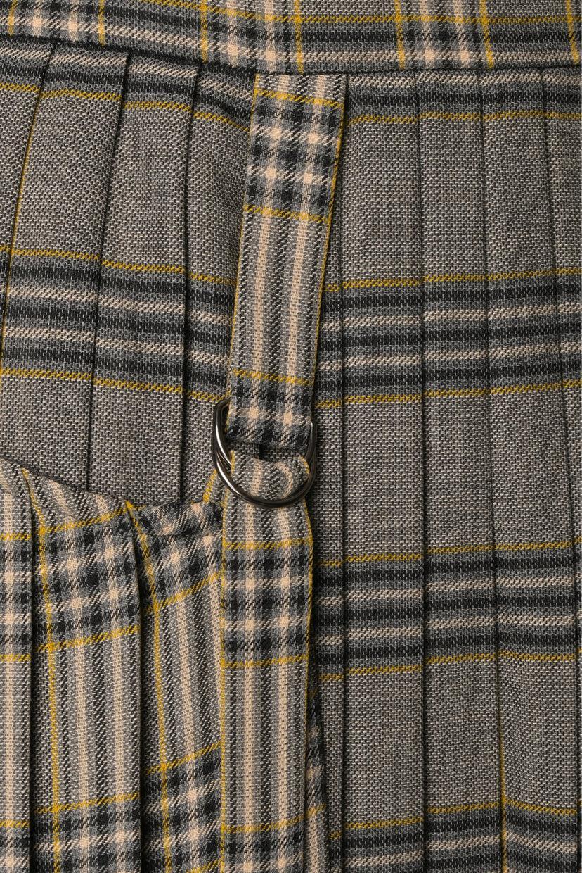 Joseph Size 38 Beck Checked Wool Wrap Skirt