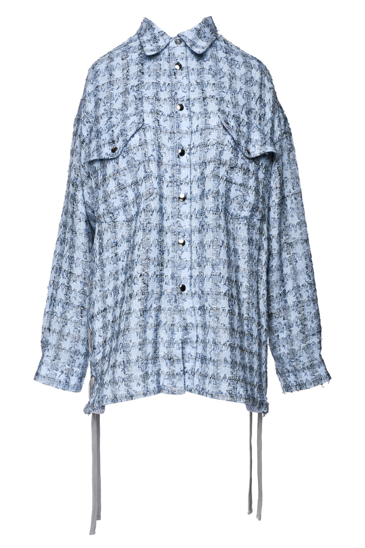 Faith Connexion Size S Laced Tweed Oversize Shirt