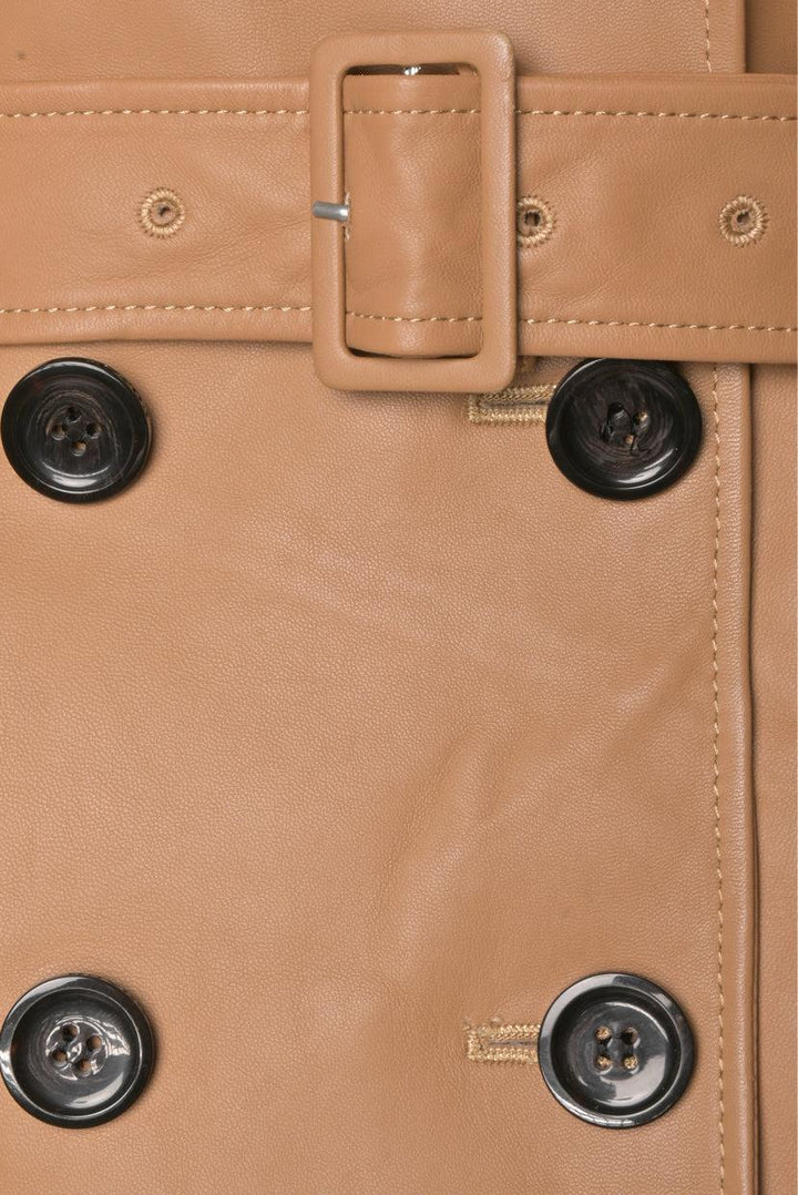 Coach Leather Shearling Trim Size 00 Coat