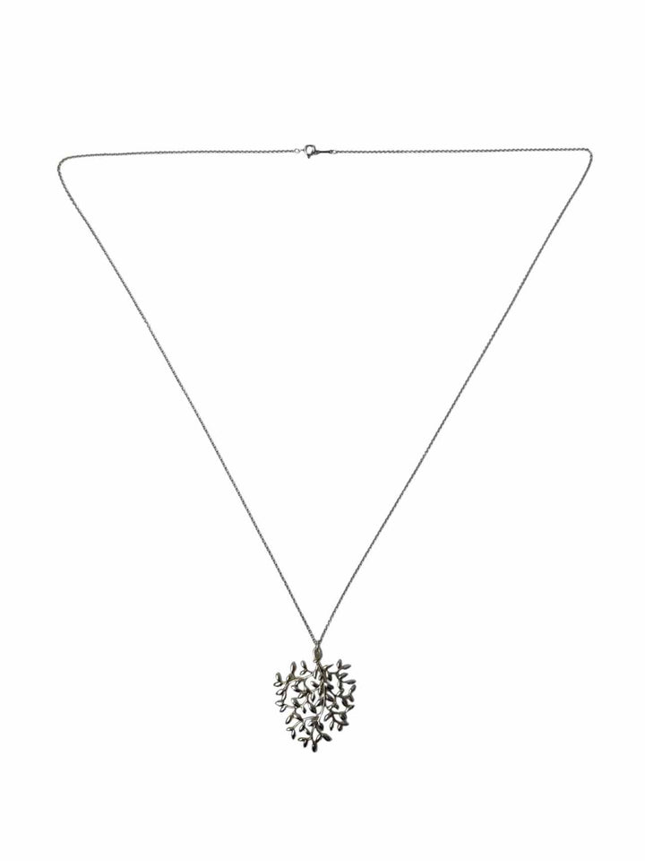 Tiffany & Co 925 Silver Paloma Picasso Olive Leaf Pendant Necklace