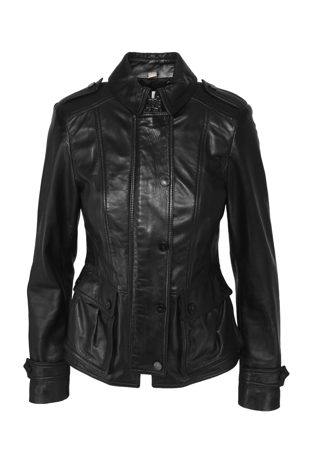 Burberry London Size 6 Lambskin Leather Jacket