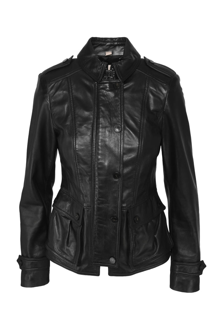 Burberry London Size 6 Lambskin Leather Jacket