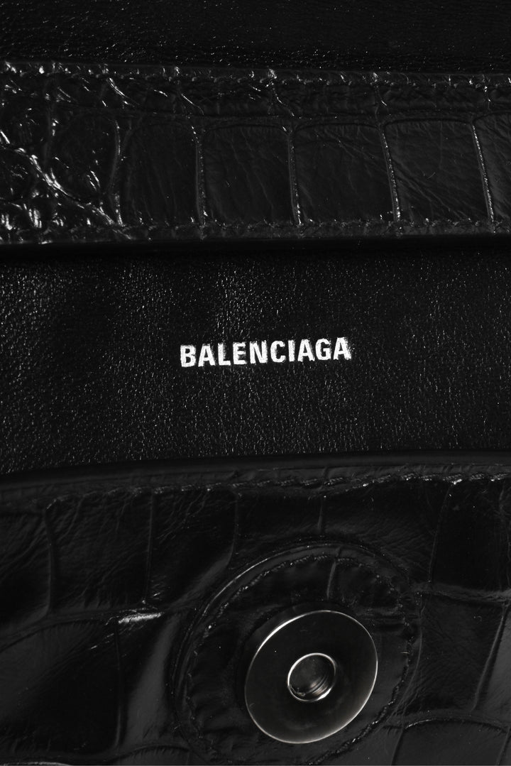 Balenciaga Croc Embossed Downtown XS Shoulder Bag