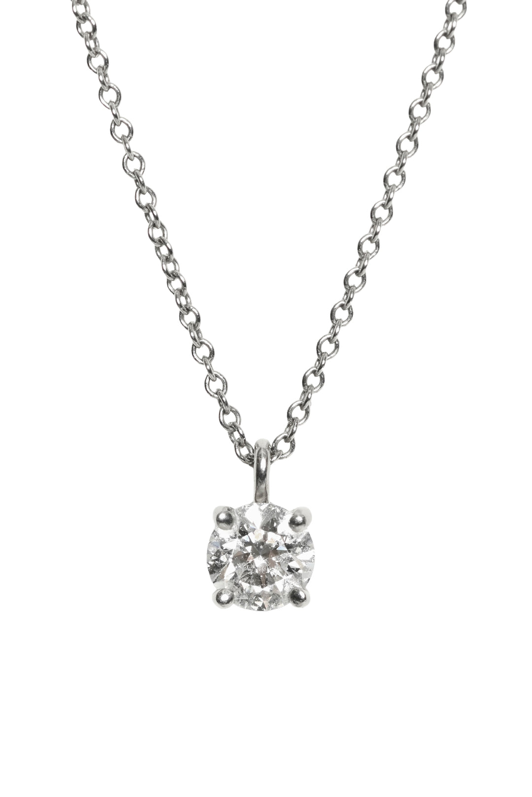 Tiffany & Co Platinum Solitaire Necklace