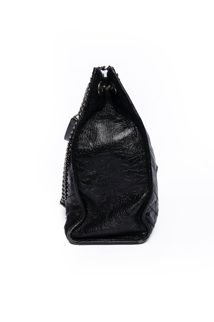 Yves Saint Laurent Crinkled Leather Niki Tote