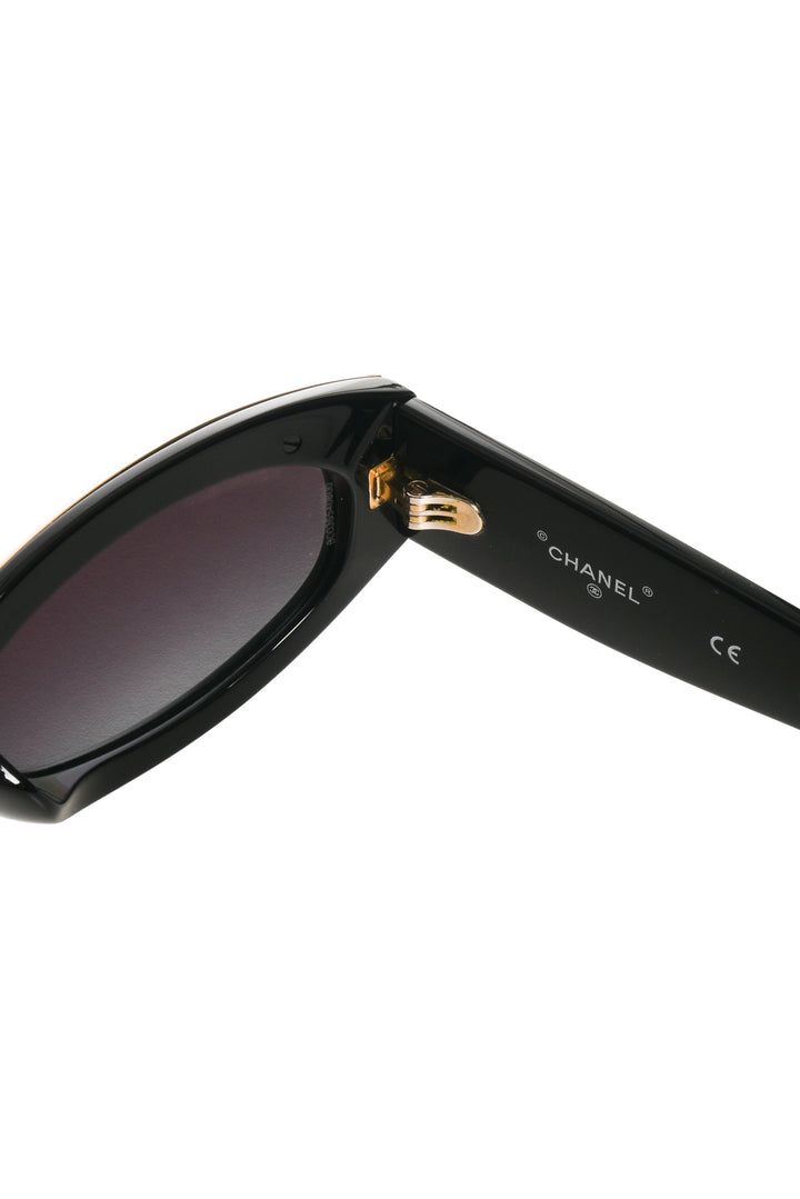 Chanel Logo Trim Cat Eye Sunglasses