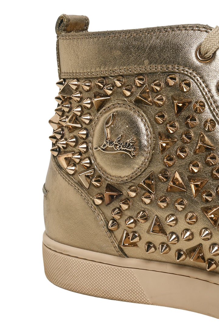 Louboutin Size 44 Men's Louis Spike High Top Sneakers