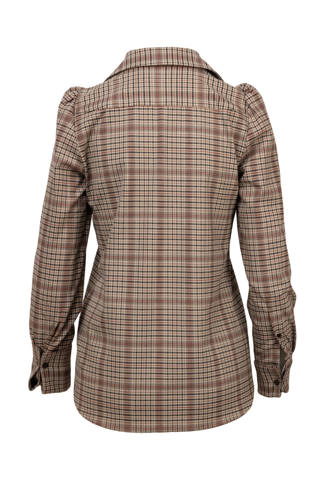 Dries Van Noten Size 4 Celinda Plaid Puff Shoulder Shirt