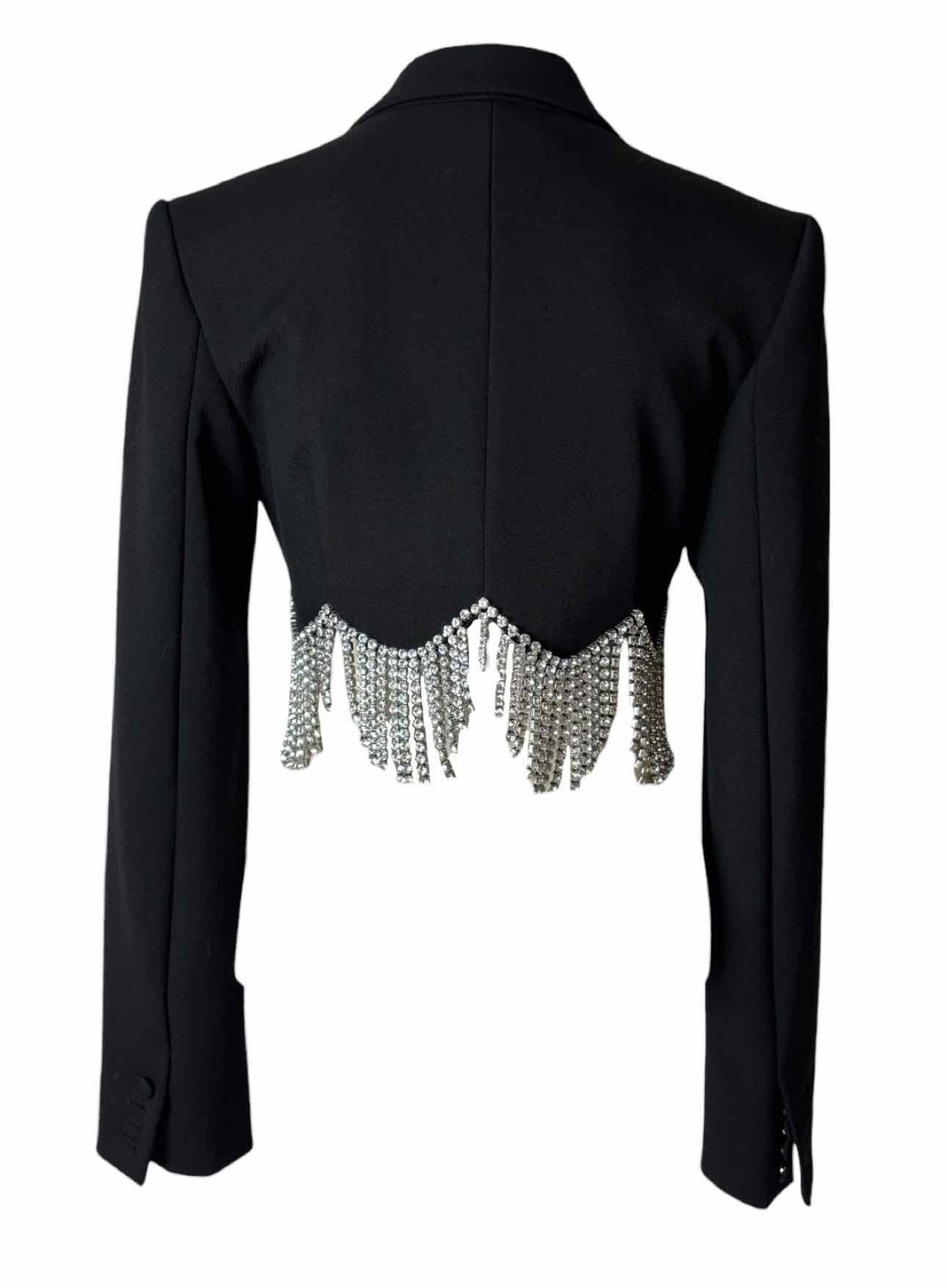 Area Size 8 Wool Crystal Hem Blazer