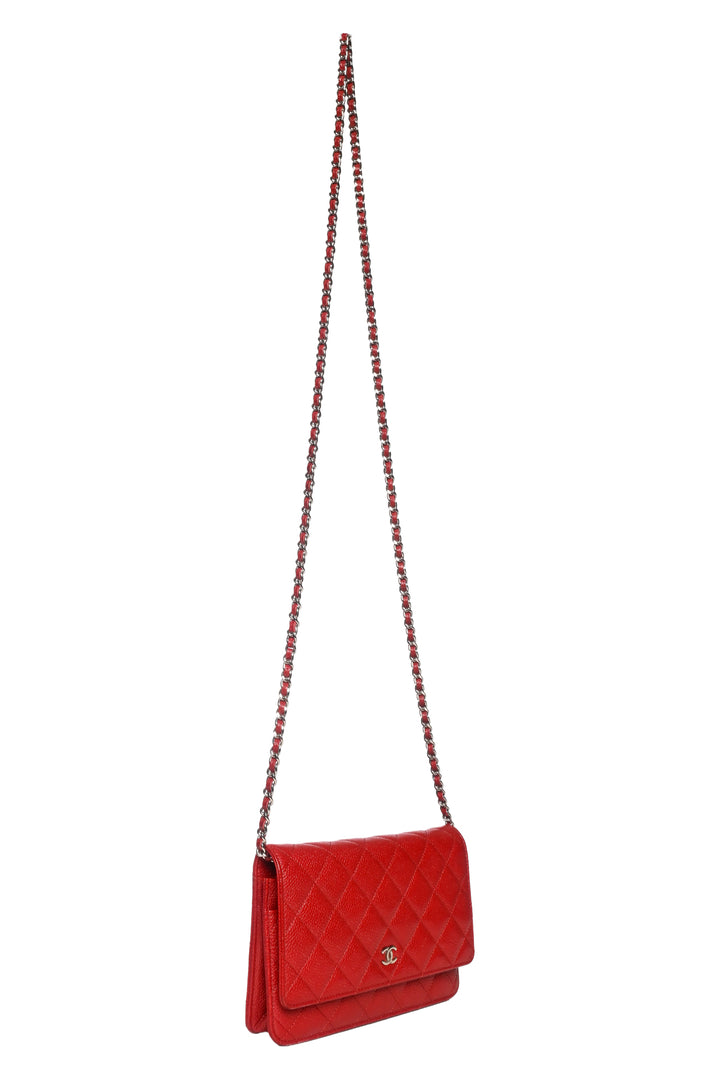 Chanel Caviar Classic Wallet on Chain